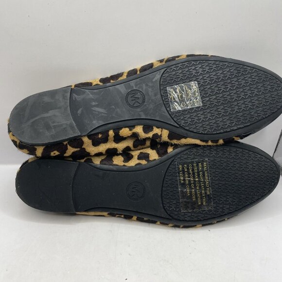MICHAEL KORS Alice Ballet Flats size 9.5M cheetah print bows EUC - Picture 6 of 7